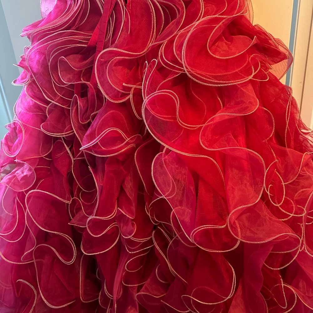 Pink Royal Ball Girls Gown Size 10 with jacket and slip like new - Picture 4 of 10